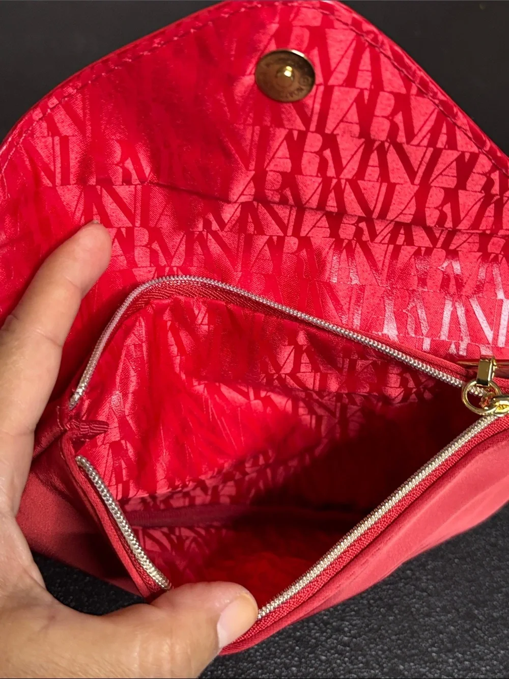 Giorgio Armani Red Beauty Cosmetic Bag With Dustbag New